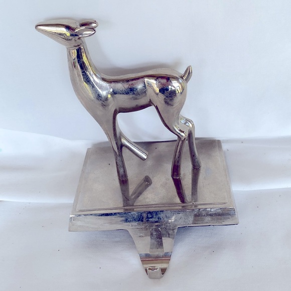 Set Of 3 Gently Used Very Cute Silver Deer Holders. - Picture 5 of 9